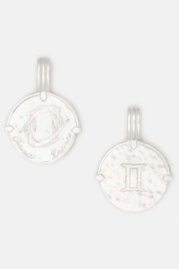 Slide View: 3: Deux Lions Jewelry Sterling Silver Sicilian Zodiac Layered Necklace