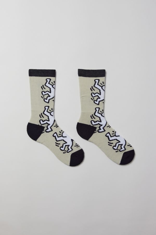 Slide View: 1: Chaussettes mi-mollet personnage dansant Keith Haring 