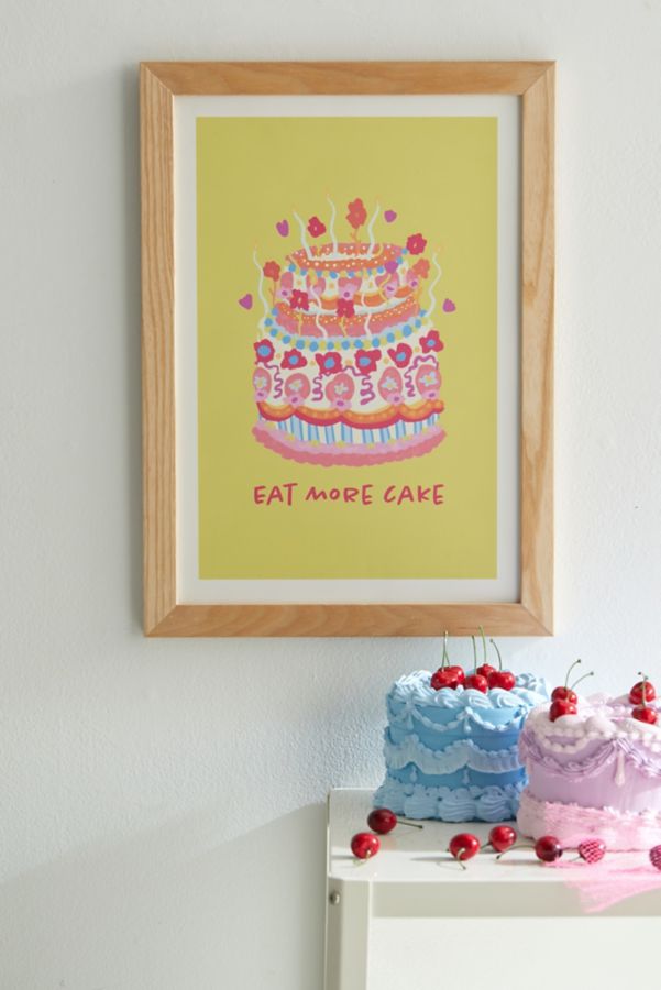 Slide View: 1: Megan Steiger Eat More Cake Art Print