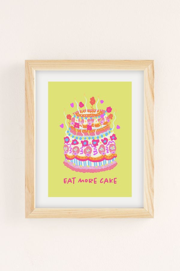 Slide View: 2: Megan Steiger Eat More Cake Art Print