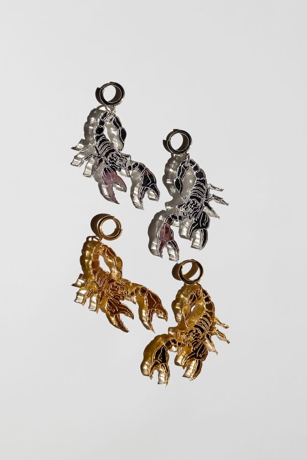 Slide View: 3: Sigfus Designs Mirrored Scorpion Earrings