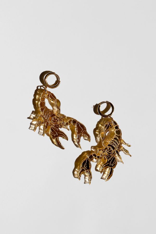 Slide View: 1: Sigfus Designs Mirrored Scorpion Earrings