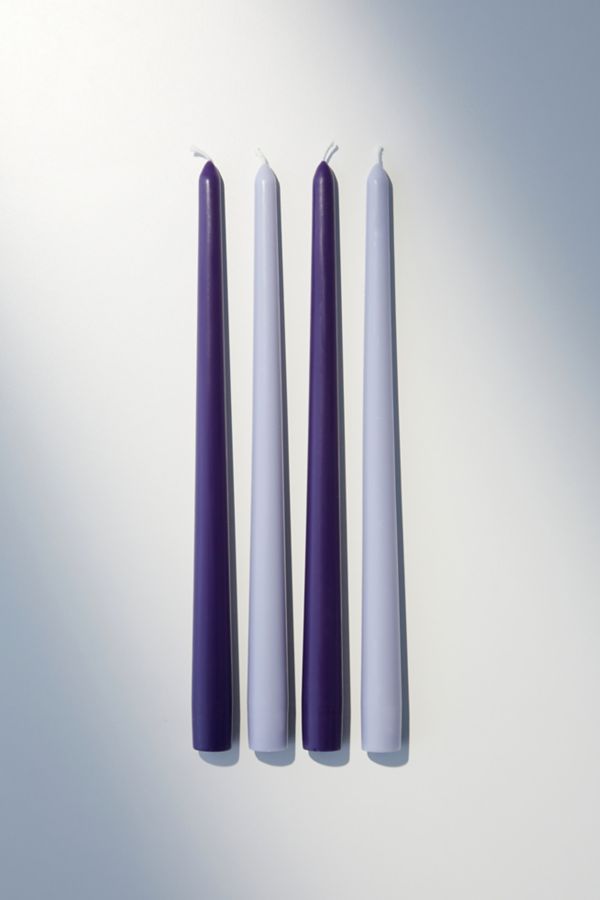 Slide View: 2: Solid Taper Candle - Set Of 4