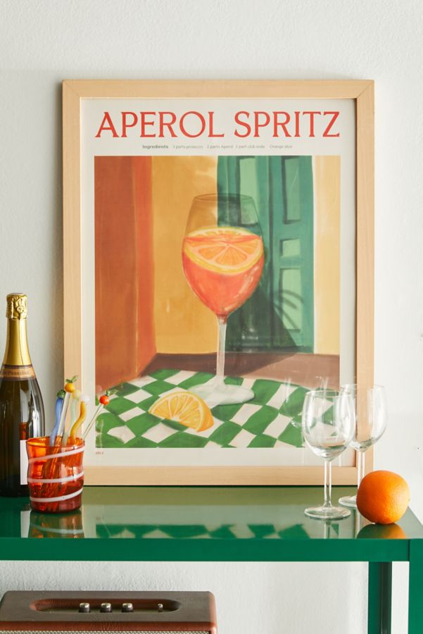 Slide View: 1: PSTR Studio Elin PK Aperol Spritz Frameless Art Print