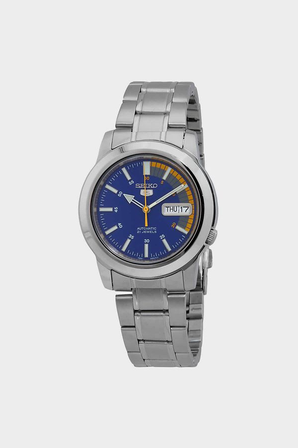 Slide View: 1: Seiko 5 Automatic Blue Dial Watch SNKK27K1