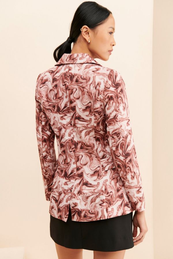 Slide View: 2: Rare London Swirl Print Blazer