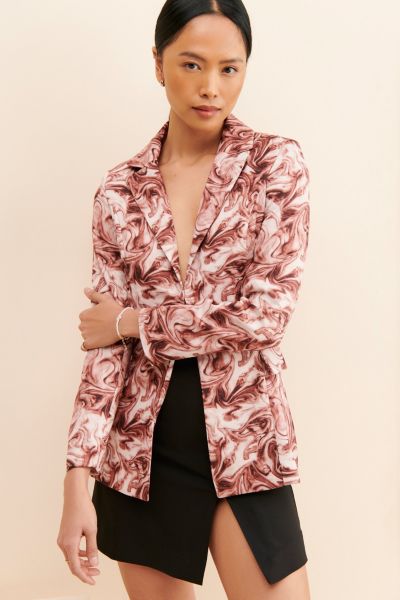 Rare London Swirl Print Blazer