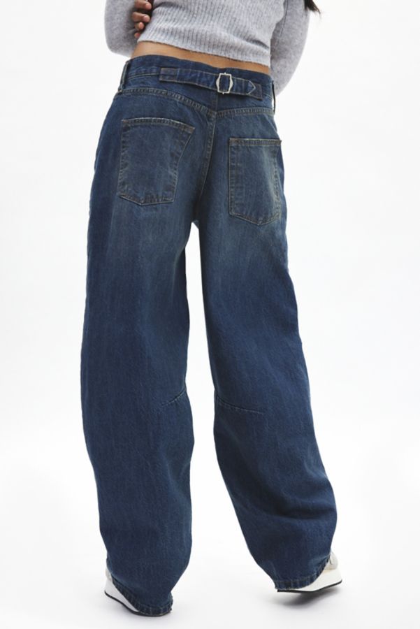 Slide View: 5: BDG Logan Buckle Baggy Barrel Jean