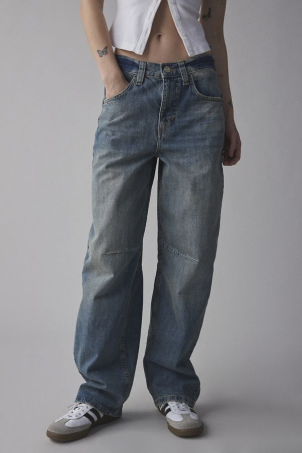 Slide View: 2: BDG Logan Buckle Baggy Barrel Jean