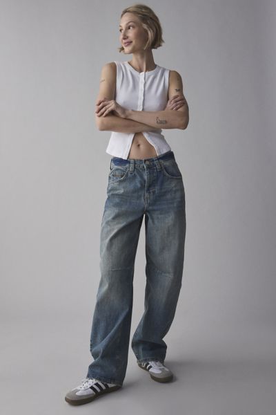 BDG Logan Buckle Baggy Barrel Jean