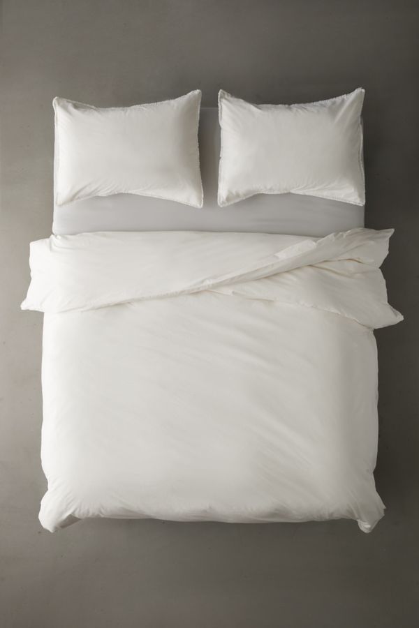 Slide View: 2: Breezy Cotton Percale Tassel Duvet Cover