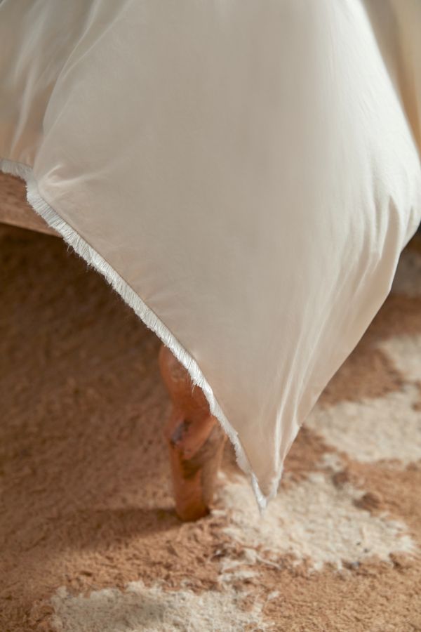 Slide View: 6: Breezy Cotton Percale Tassel Duvet Cover