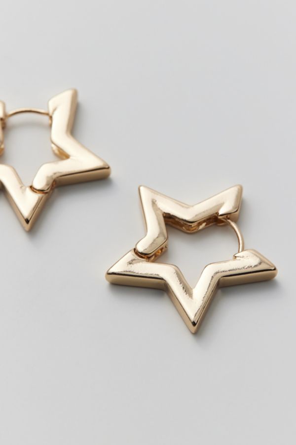 Slide View: 3: Star Hoop Earring