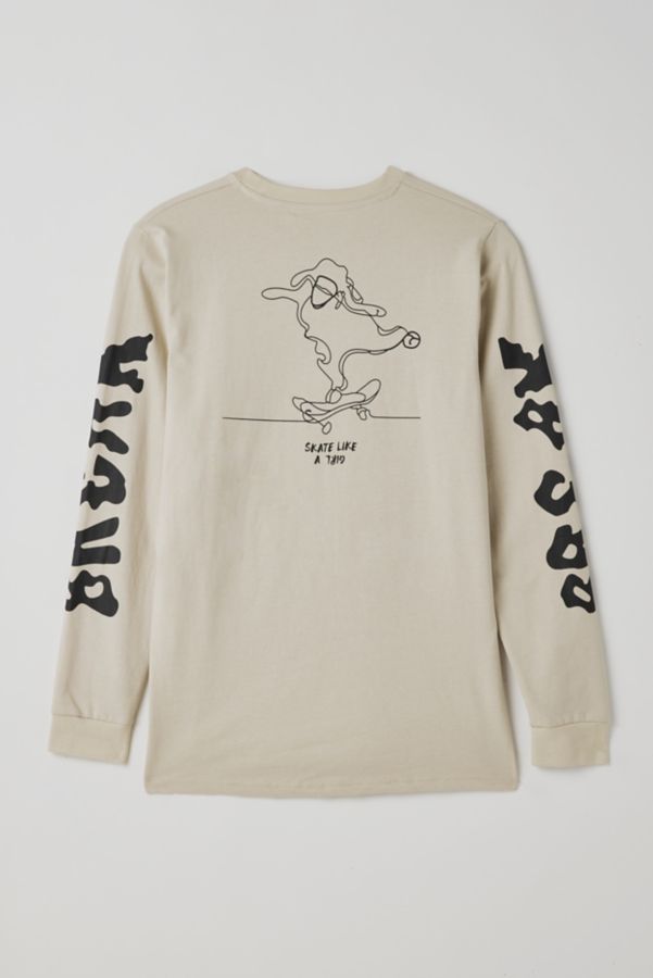 Slide View: 1: Peau De Loup X Skate Like A Girl UO Exclusive Long Sleeve Tee