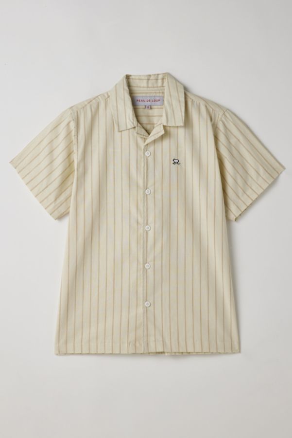 Slide View: 1: Peau De Loup X Skate Like A Girl UO Exclusive Short Sleeve Button-Down Shirt