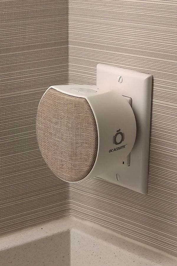 Slide View: 1: Newport Plug-in Outlet Bluetooth Speaker