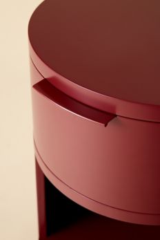 Slide View: 3: Kane Round Storage Nightstand