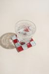 Thumbnail View 2: Subtle Art Studios Chocolate Checkered Glass Tile Coaster