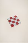 Thumbnail View 3: Subtle Art Studios Chocolate Checkered Glass Tile Coaster