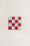 Thumbnail View 4: Subtle Art Studios Chocolate Checkered Glass Tile Coaster