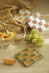 Thumbnail View 1: Subtle Art Studios Checkered Glass Tile Coaster