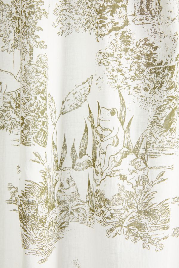 Slide View: 3: Frog Toile Window Panel