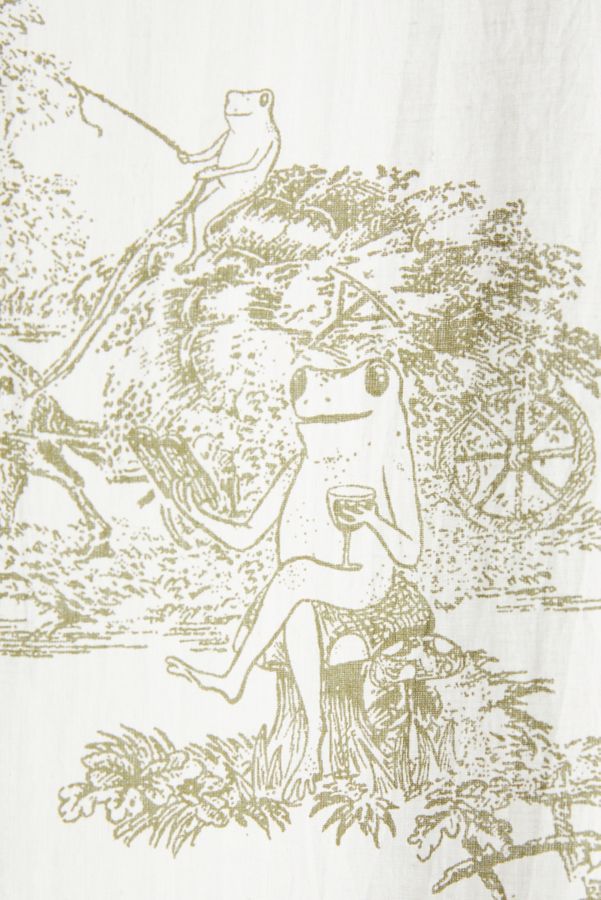 Slide View: 4: Frog Toile Window Panel