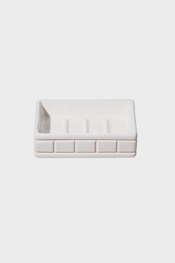 Slide View: 2: Puebco Ceramic Grid Soap Dish