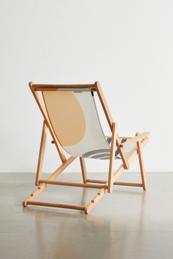 Slide View: 4: MoonlightPrint Deny Mid-Century Modern Sun & Rainbow Outdoor Folding Chair