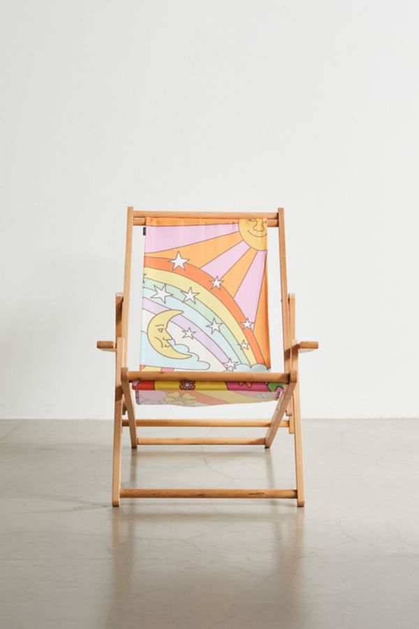 Slide View: 2: Marta Olga Klara Deny Retro Boho Print Outdoor Folding Chair