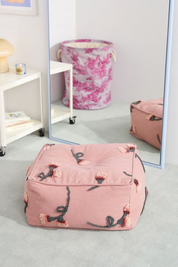 Slide View: 1: Lorena Canals Rose Floor Pouf