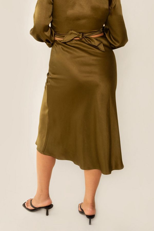 Slide View: 4: Whimsy + Row Donna Tencel Midi Skirt