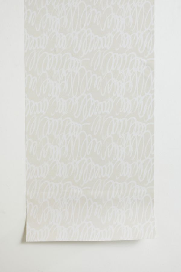 Slide View: 2: Iveta Abolina Chunky Squiggle Cream Linen Removable Wallpaper