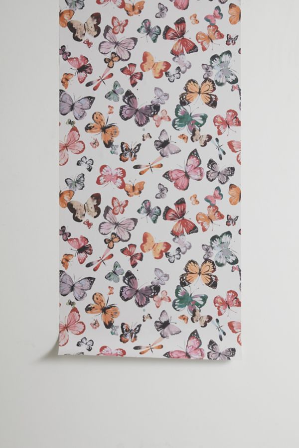 Slide View: 2: Ninola Design Butterfly Wings Countryside Removable Wallpaper