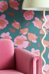 Thumbnail View 1: FEMcreative English Roses In Pink And Green Removable Wallpaper