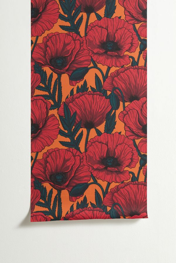 Slide View: 2: Katerina Kirilova Red Poppy Garden Removable Wallpaper