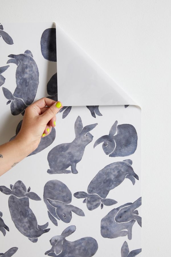 Slide View: 3: Studio Polilla Bunny Poses Removable Wallpaper