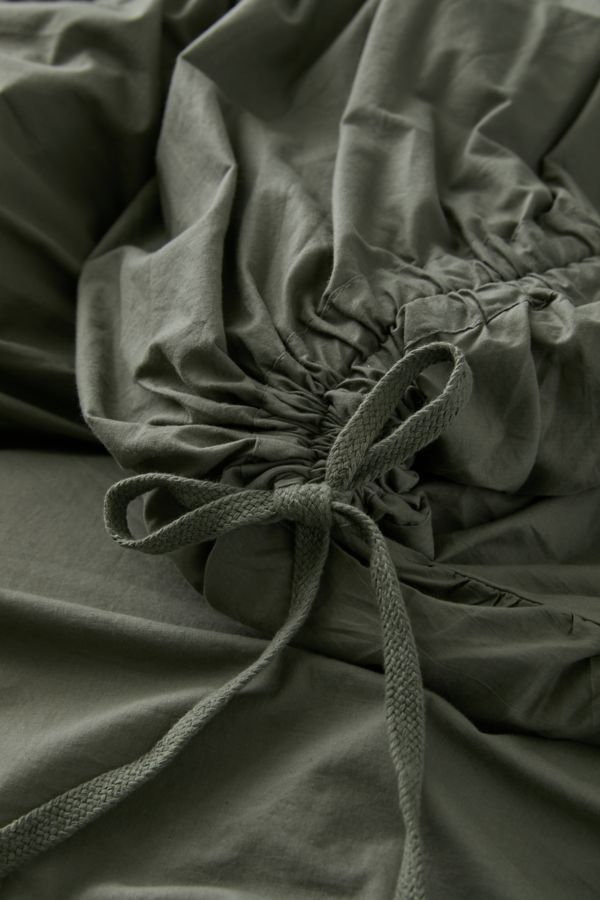 Slide View: 5: Utility Cinched Duvet Cover