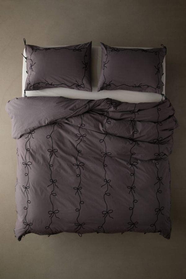 Slide View: 2: Lacey Bows Duvet Cover