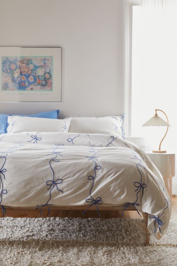 Slide View: 2: Lacey Bows Duvet Cover