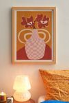 Thumbnail View 1: Miho Checkered Retro Flower Pot Art Print