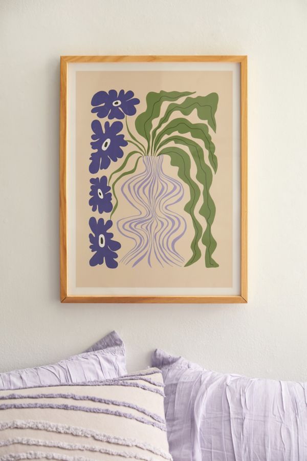 Slide View: 1: Miho Dropping Leaf Plant Art Print