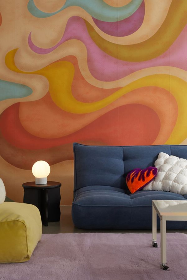 Slide View: 1: UO Home Silas Wave Removable Wall Mural