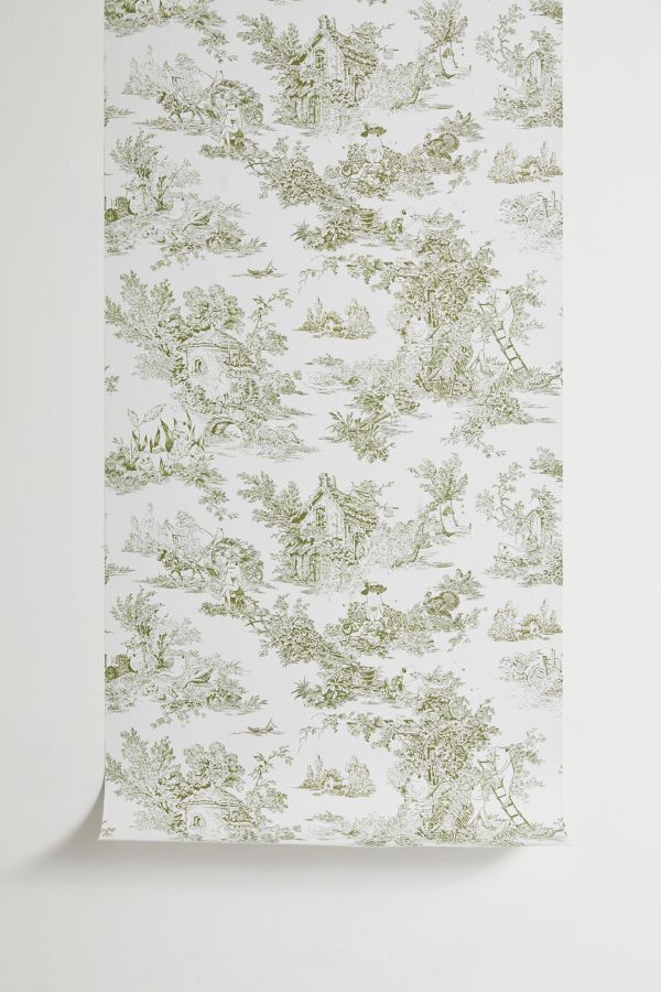 Slide View: 2: UO Home Frog Toile Removable Wallpaper