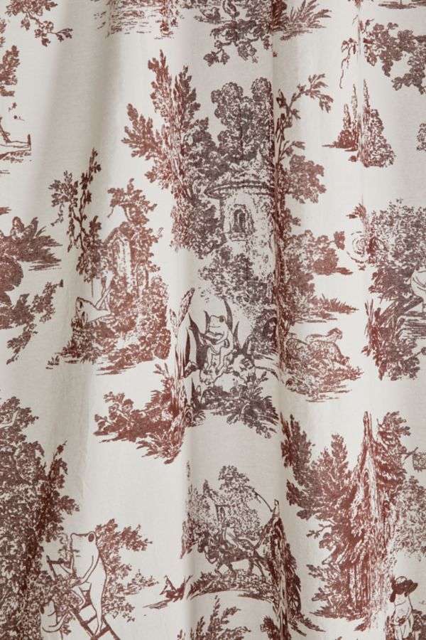 Slide View: 2: Frog Toile Patterned Shower Curtain