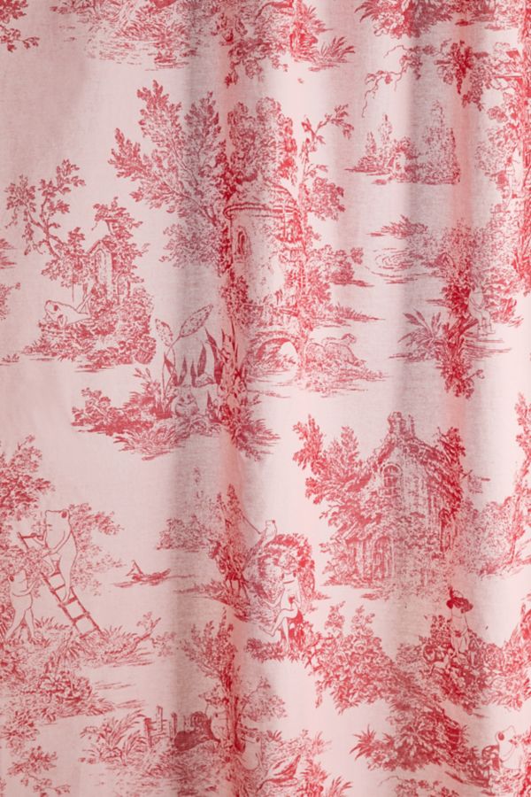 Slide View: 2: Frog Toile Shower Curtain