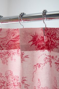 Slide View: 3: Frog Toile Shower Curtain