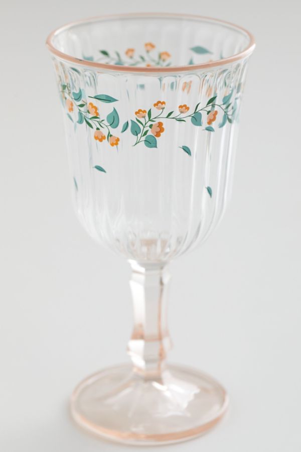 Slide View: 3: Botanical Stemmed Wine Glass