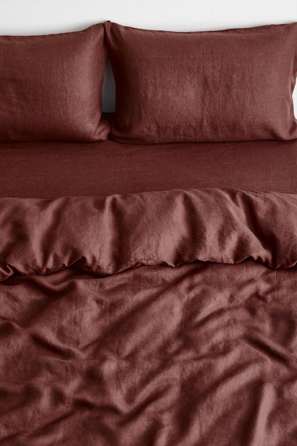 Slide View: 2: Bed Threads French Flax Linen Duvet Cover