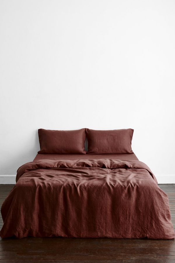 Slide View: 3: Bed Threads French Flax Linen Duvet Cover